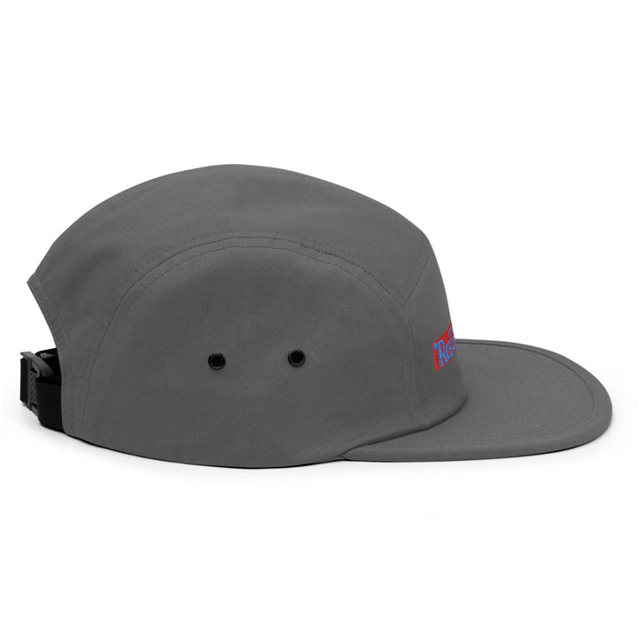 Light Grey 5-panel Golf Hat with RealGolfers logo embroidered on Front