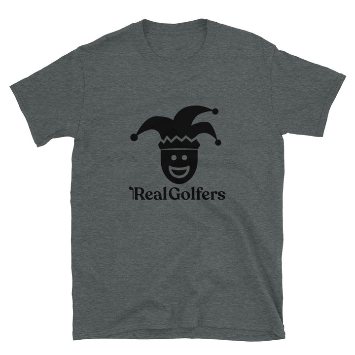 Heather Grey T-Shirt With RealGolfers Logo and Happy Face