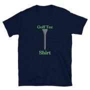 Navy T-Shirt With a golf tee on it