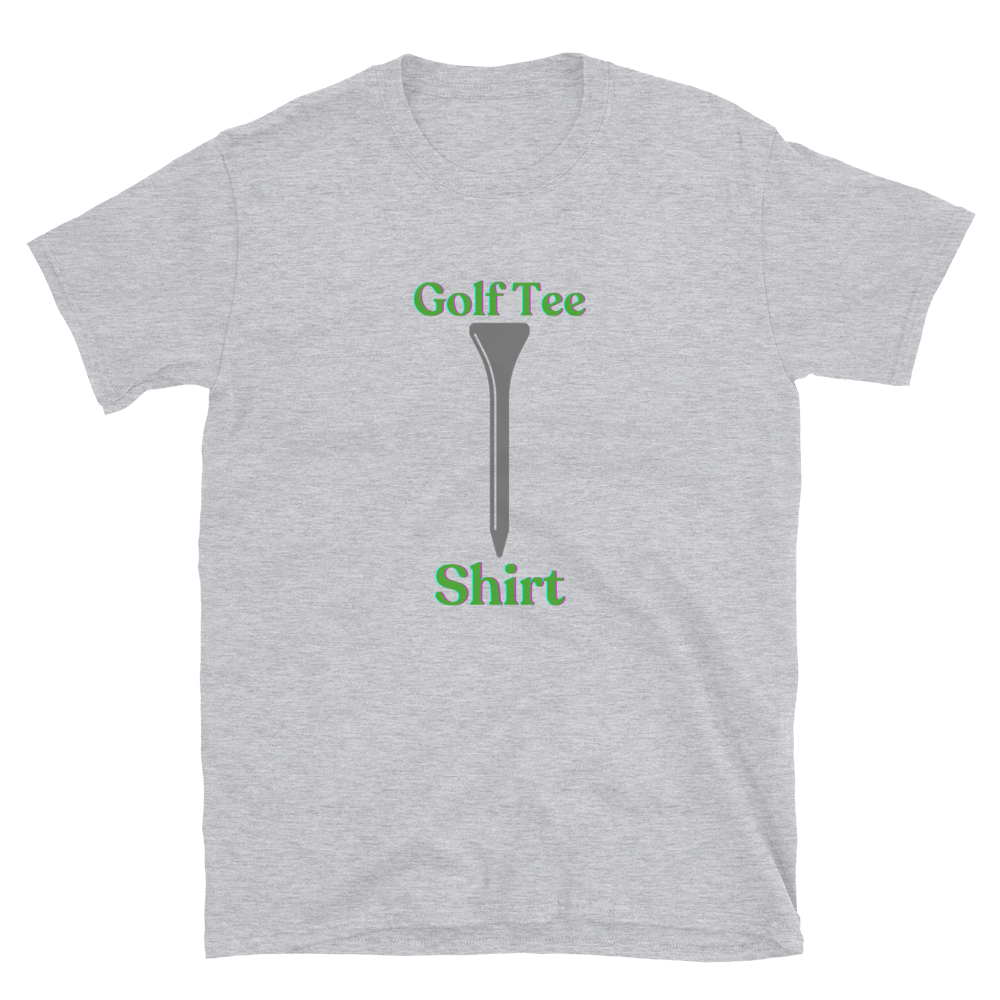 Heather T-Shirt With a golf tee on it