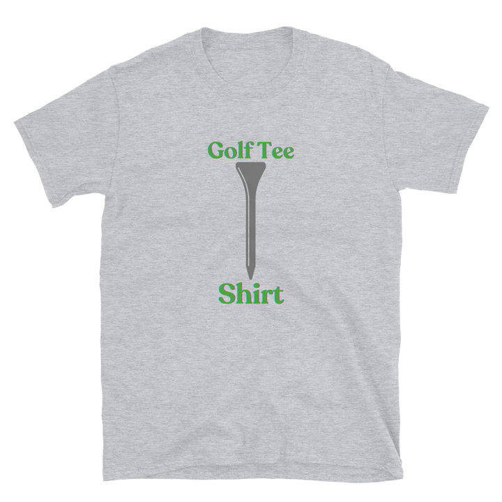 Heather T-Shirt With a golf tee on it