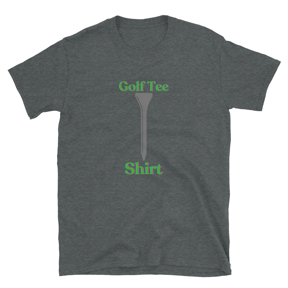 Dark Grey T-Shirt With a golf tee on it