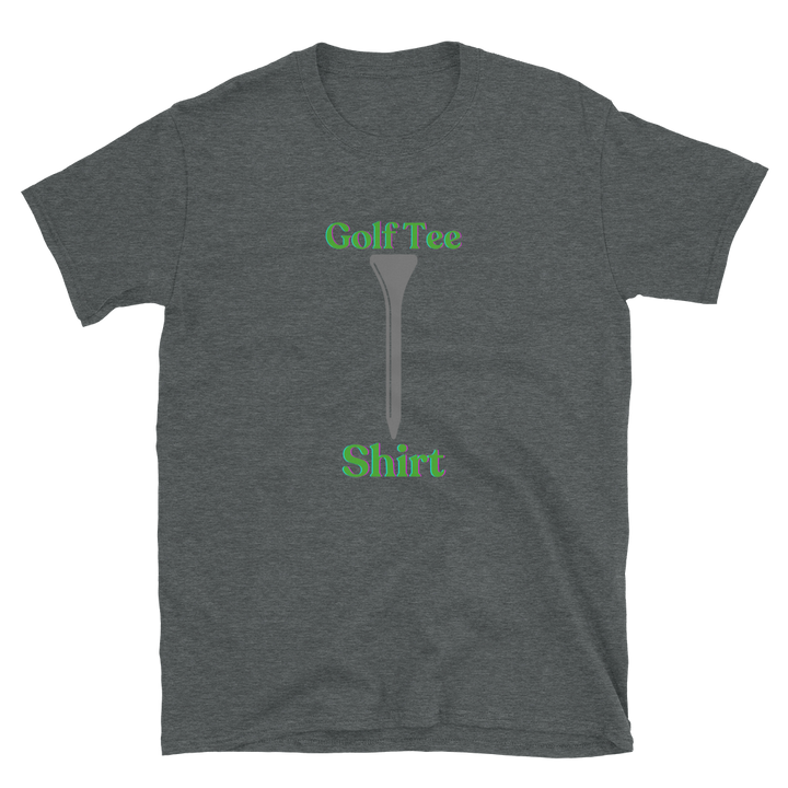 Dark Grey T-Shirt With a golf tee on it