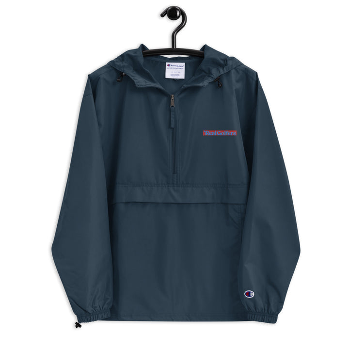 Navy Blue Polyester Rain Jacket