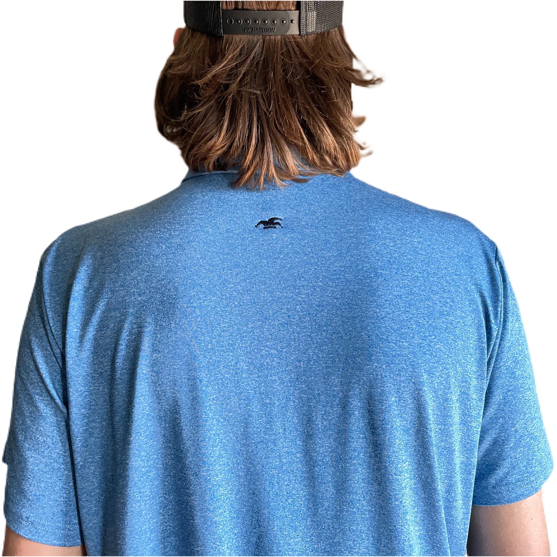  Blue Fabric Blend Golf Shirt