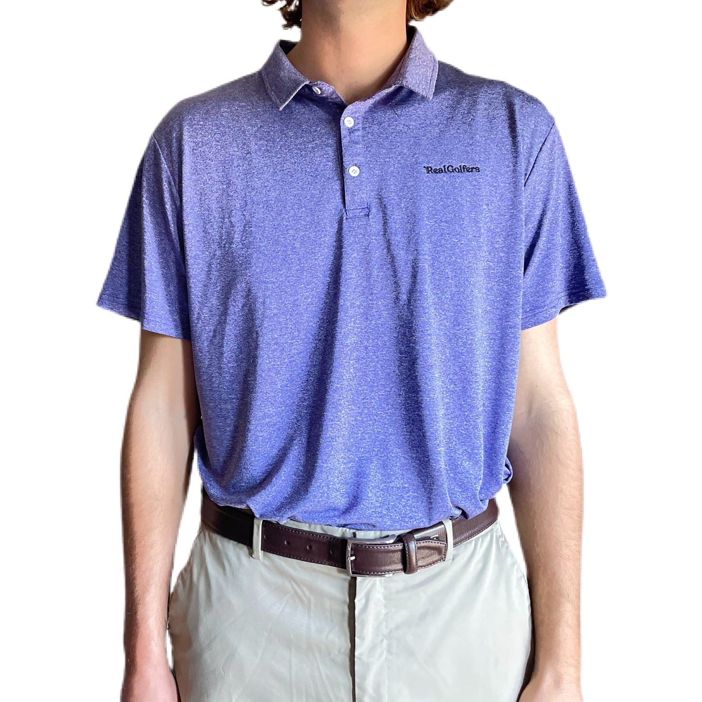 Grey Fabric Blend Golf Shirt
