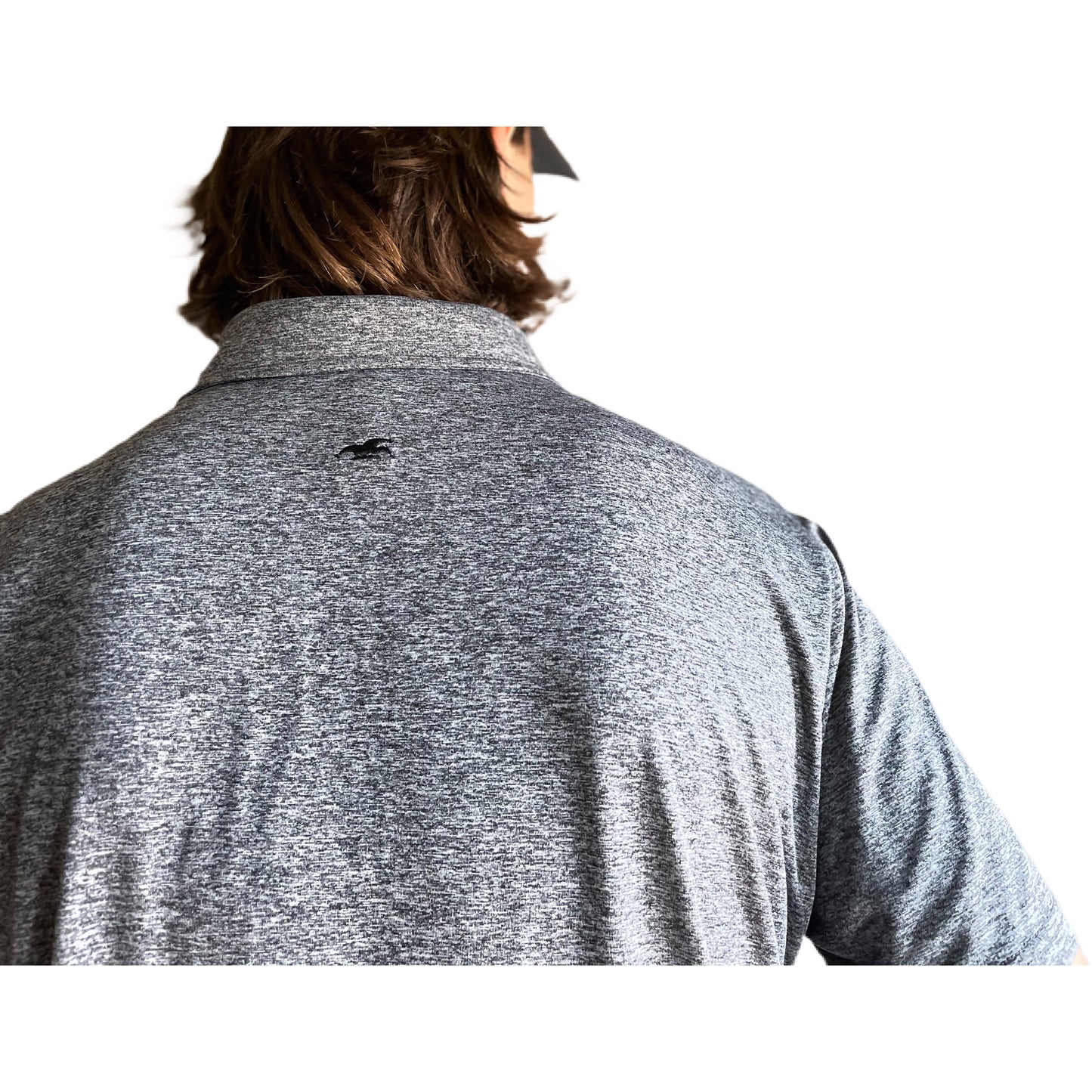  Grey Fabric Blend Golf Shirt